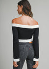 Black & White Paris Knit Top /Pre Order