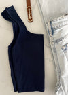 Navy Essentials Crop Tank