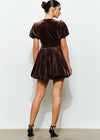 Espresso Velvet Paris Puff Dress PRE ORDER 11/18