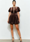 Espresso Velvet Paris Puff Dress PRE ORDER 11/18