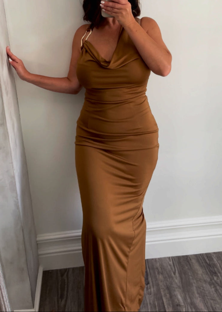 Mocha Algarve Fitted Maxi