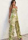 Olive Silky Algarve Formal Jumpsuit