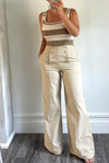 Oat Shore Wide Leg Dress Pant