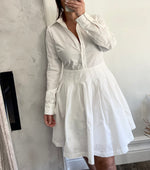 White Collared Shirt Dress