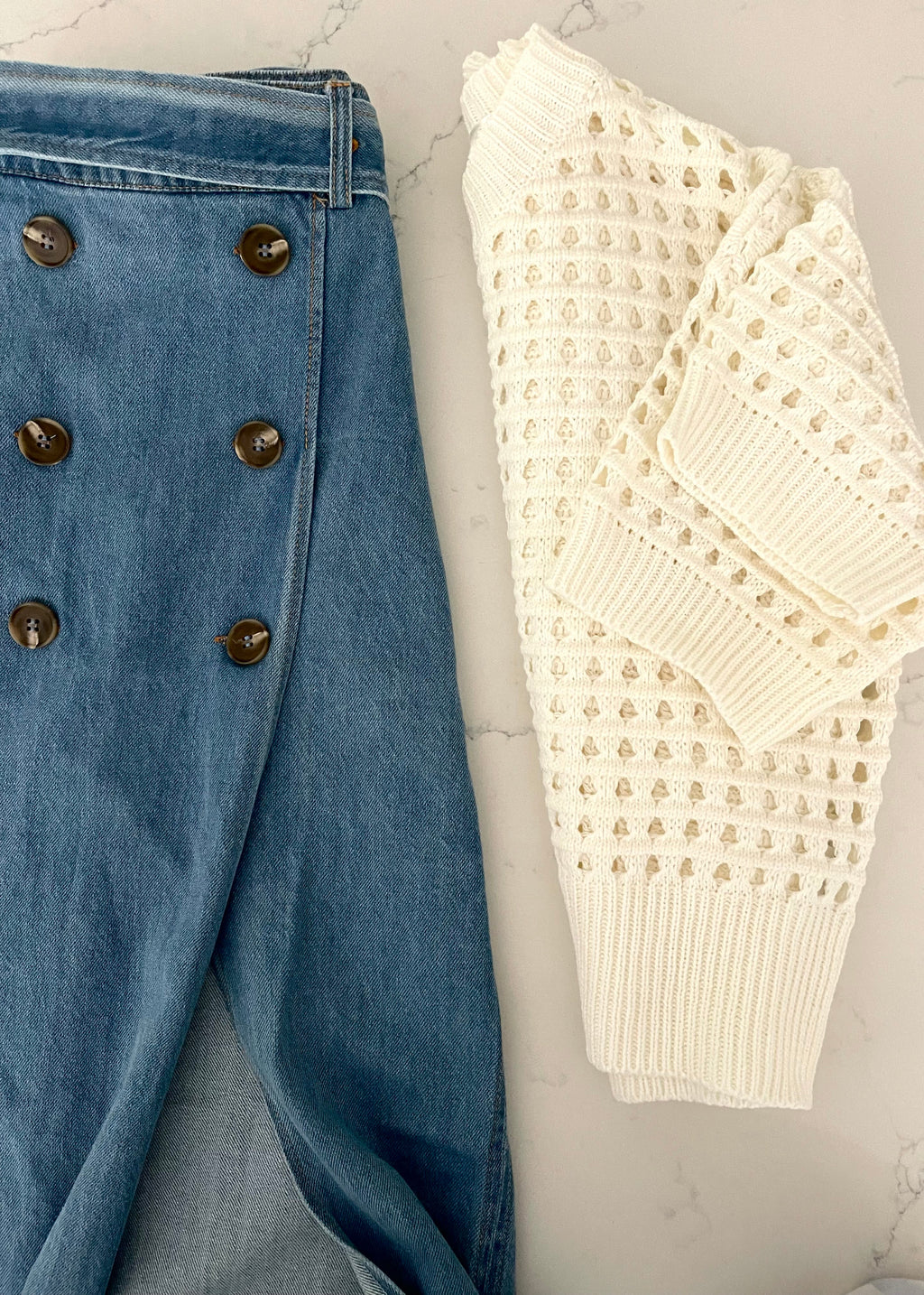 Denim Midi Skirt