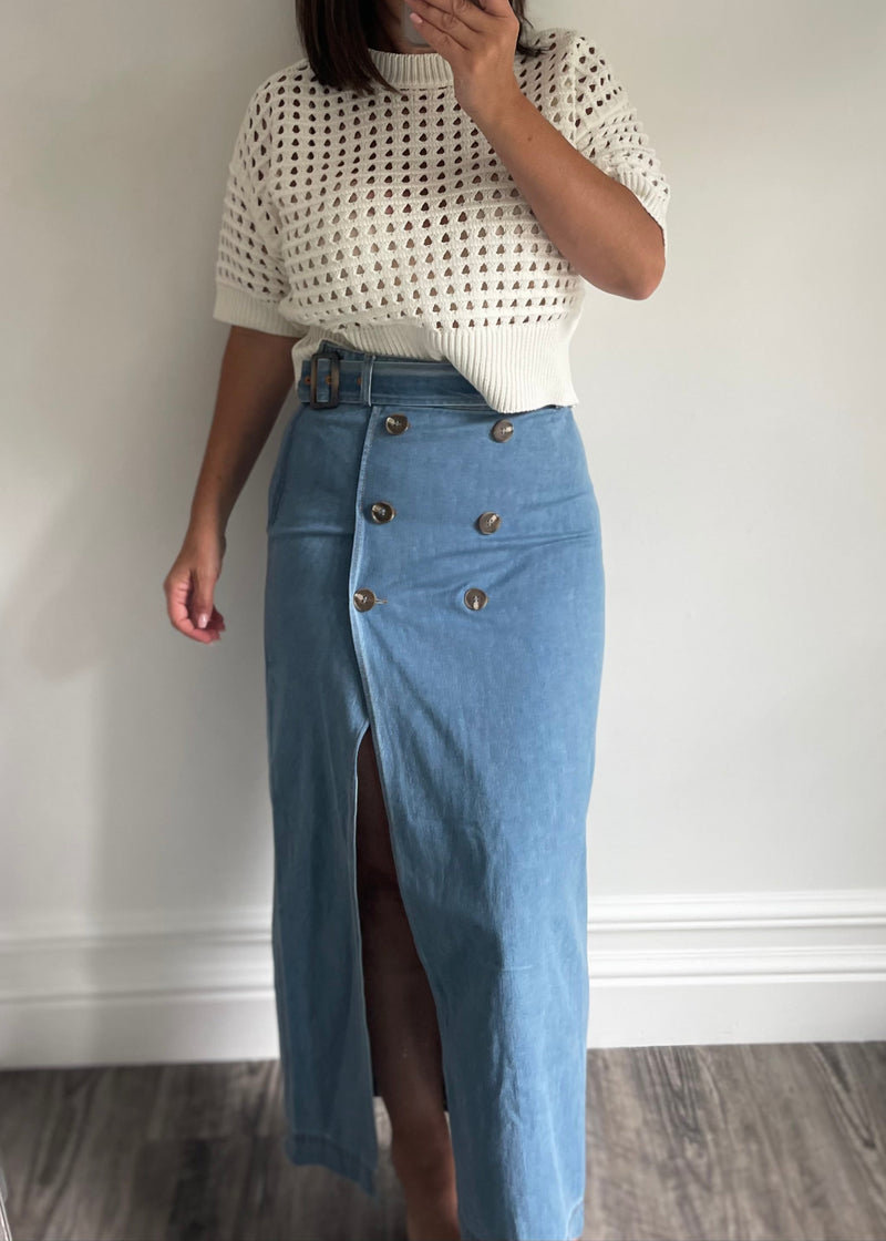 Denim Midi Skirt