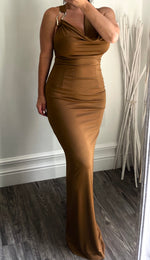 Mocha Algarve Fitted Maxi