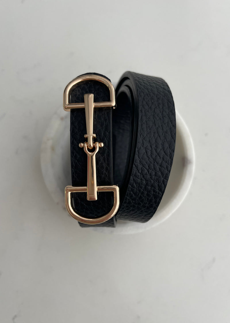Black Portofino Belt