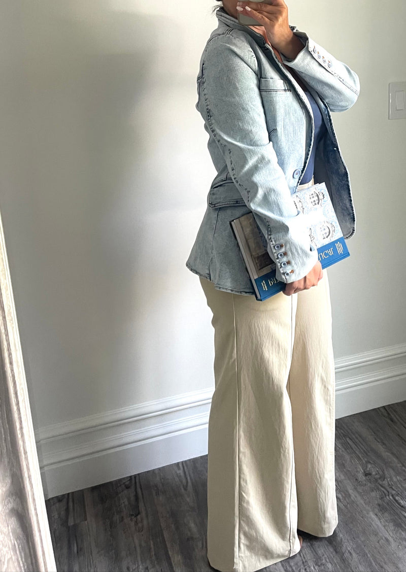 Denim Portofino Lined Blazer