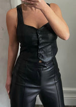 Black Leather Vest