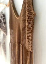 Camel Fringe Top