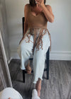 Camel Fringe Top