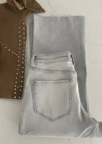 Gray Rylan Mid Rise Wide Leg Denim