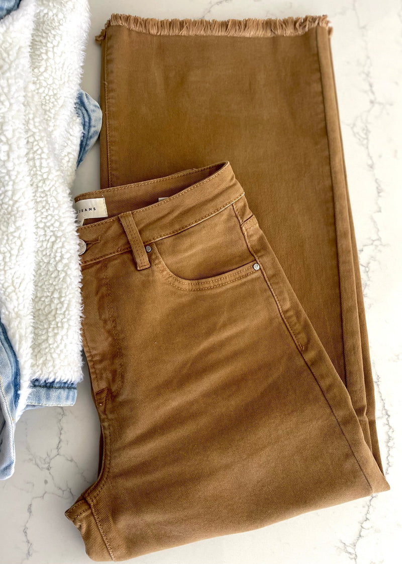 Denim Celine Camel Wide Leg Crop