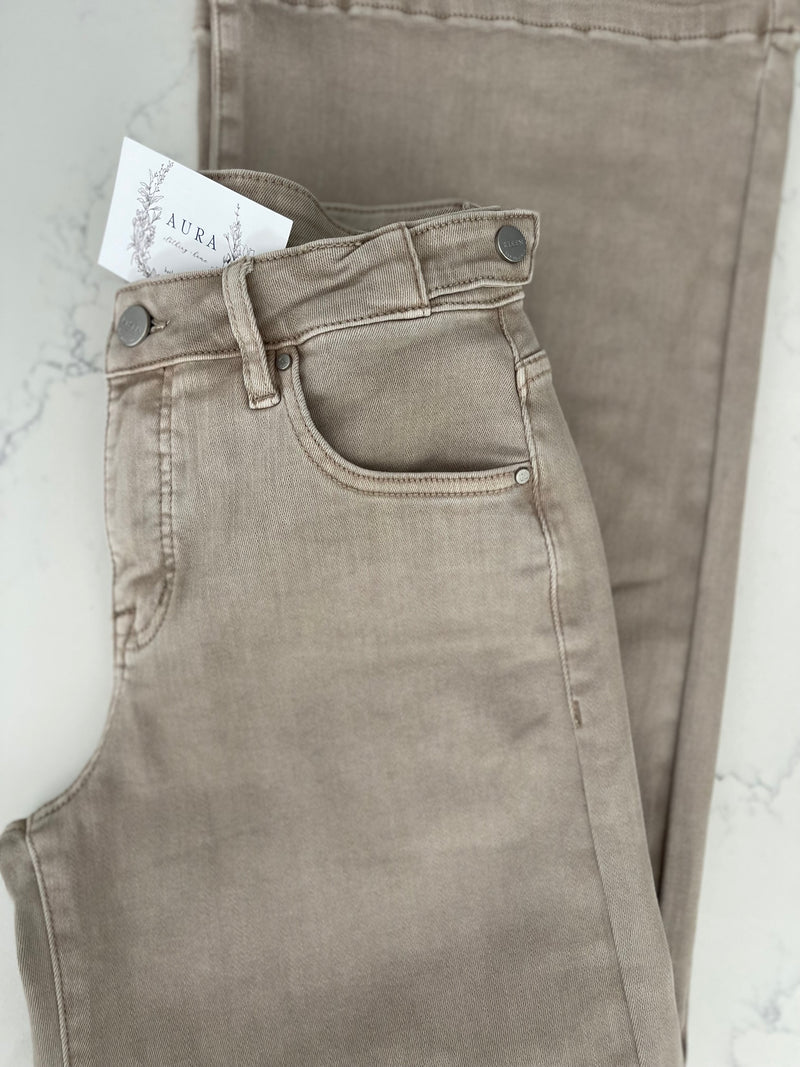 Mocha Paige Wide Leg Denim