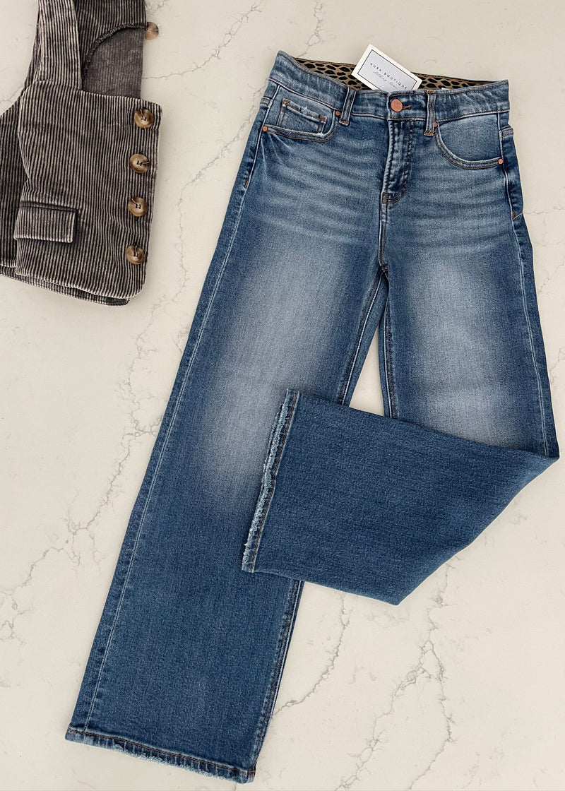 Denim Whitney Mid Rise Wide Leg