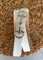 White Portfolio Skinny Belt