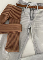 Mocha OffShoulder Ribbed Top
