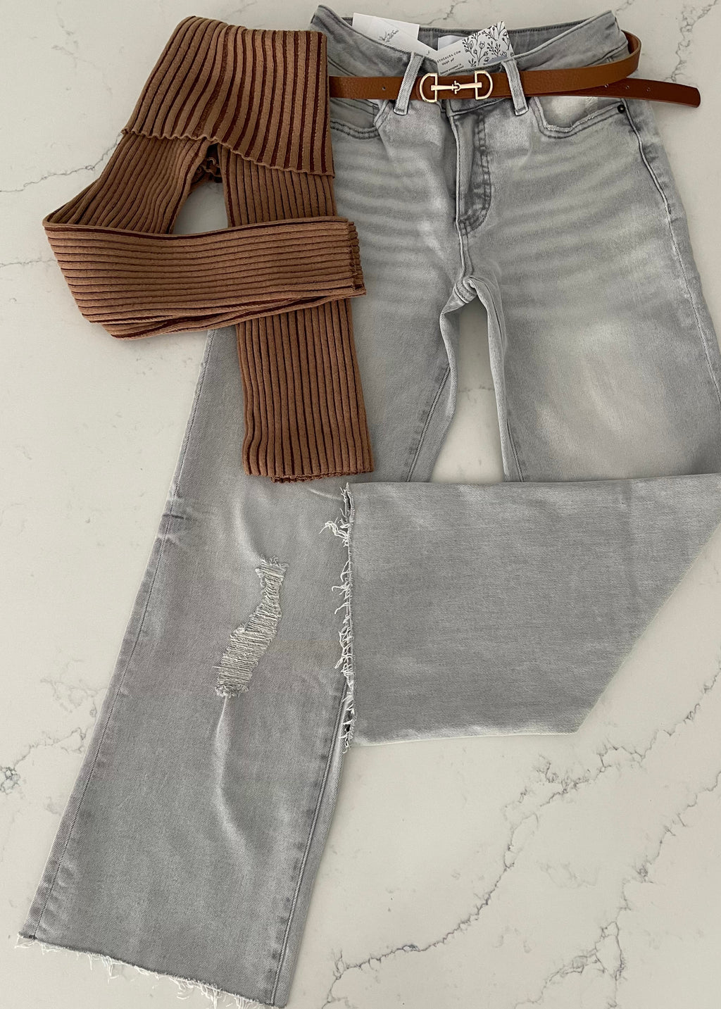 Mocha OffShoulder Ribbed Top