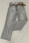 Gray Rylan Mid Rise Wide Leg Denim