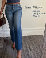 Denim Whitney Mid Rise Wide Leg