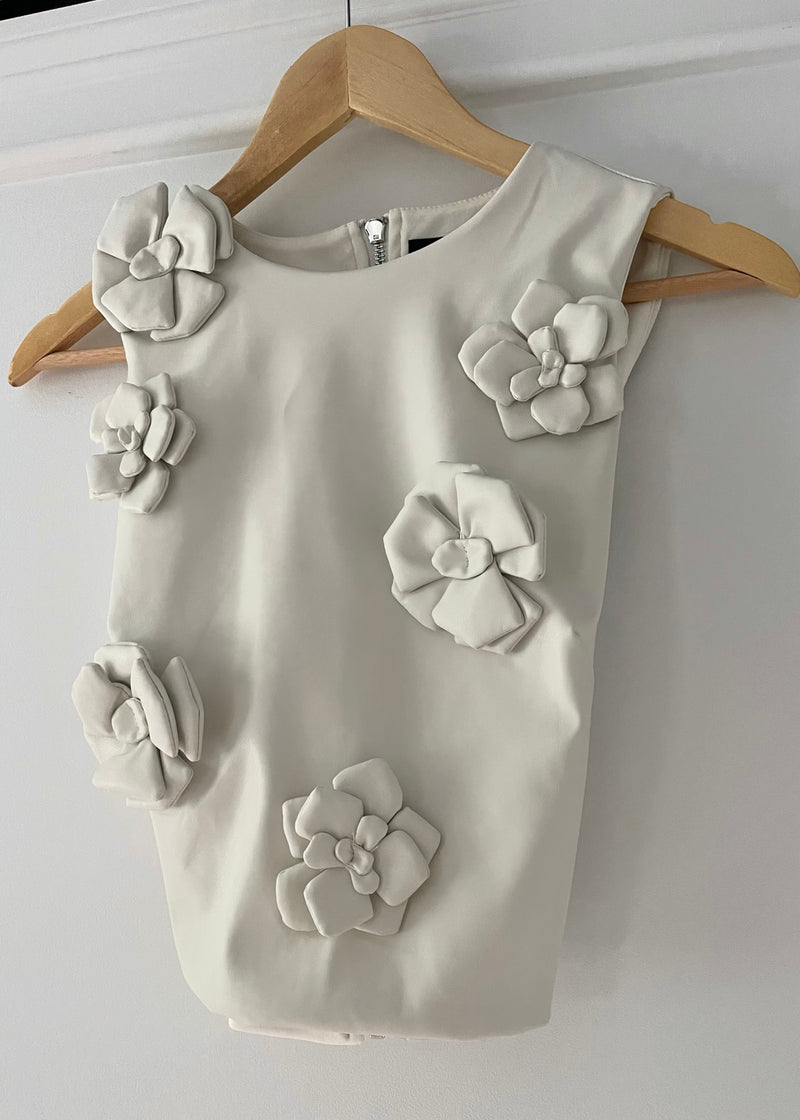 Oat Leather Paris Flower Top