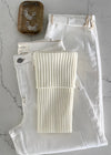 Oat Knit Strapless Top