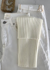 Oat Knit Strapless Top