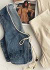 Denim Vest With Tassel