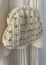 Oat Straw Rhinestone Clutch