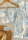 Blue Resort Print Pant Set