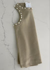Oat Embellished Pearl Tank
