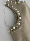 Oat Embellished Pearl Tank