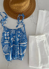 Blue Tropics Crop Top