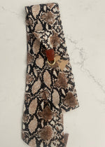 Mocha Snake Print Scarf Belt