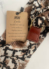Mocha Snake Print Scarf Belt