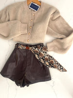 Espresso Leather Short