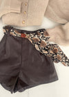 Espresso Leather Short