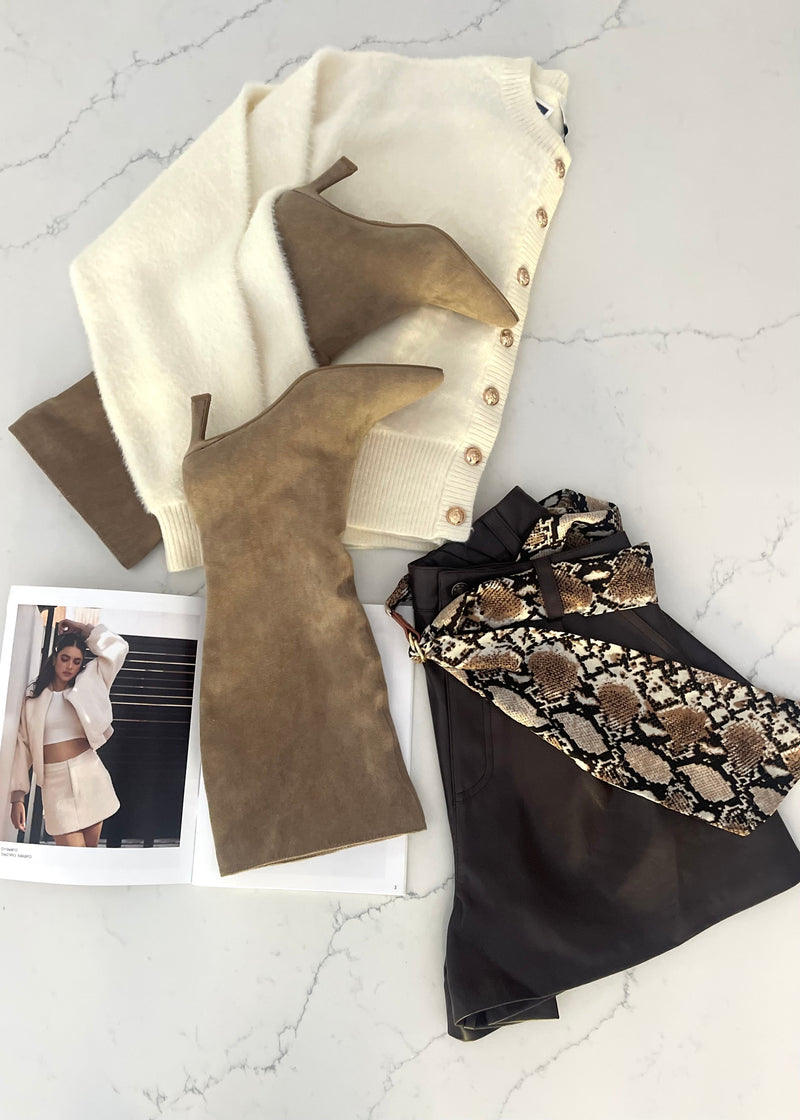 Mocha Pisa Slouch Boot