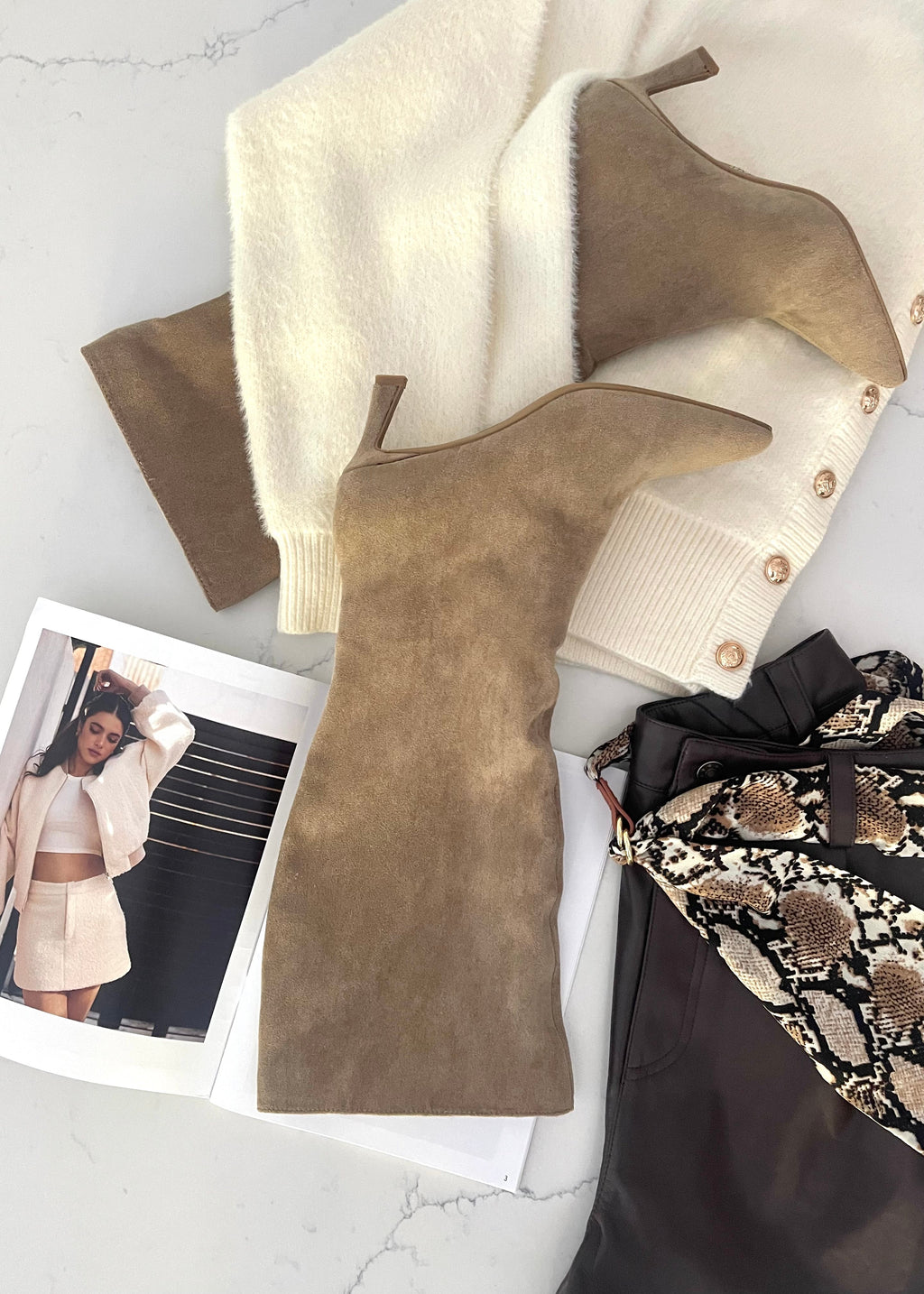 Mocha Pisa Slouch Boot