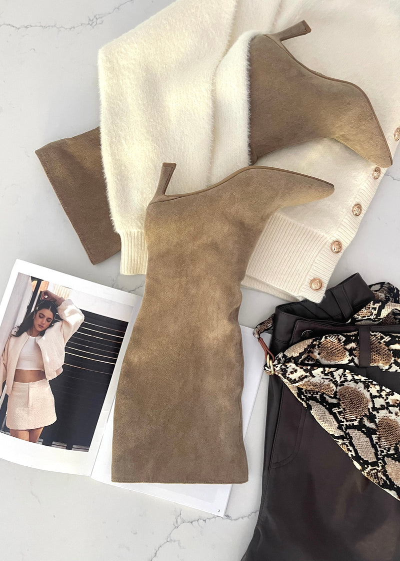 Mocha Pisa Slouch Boot