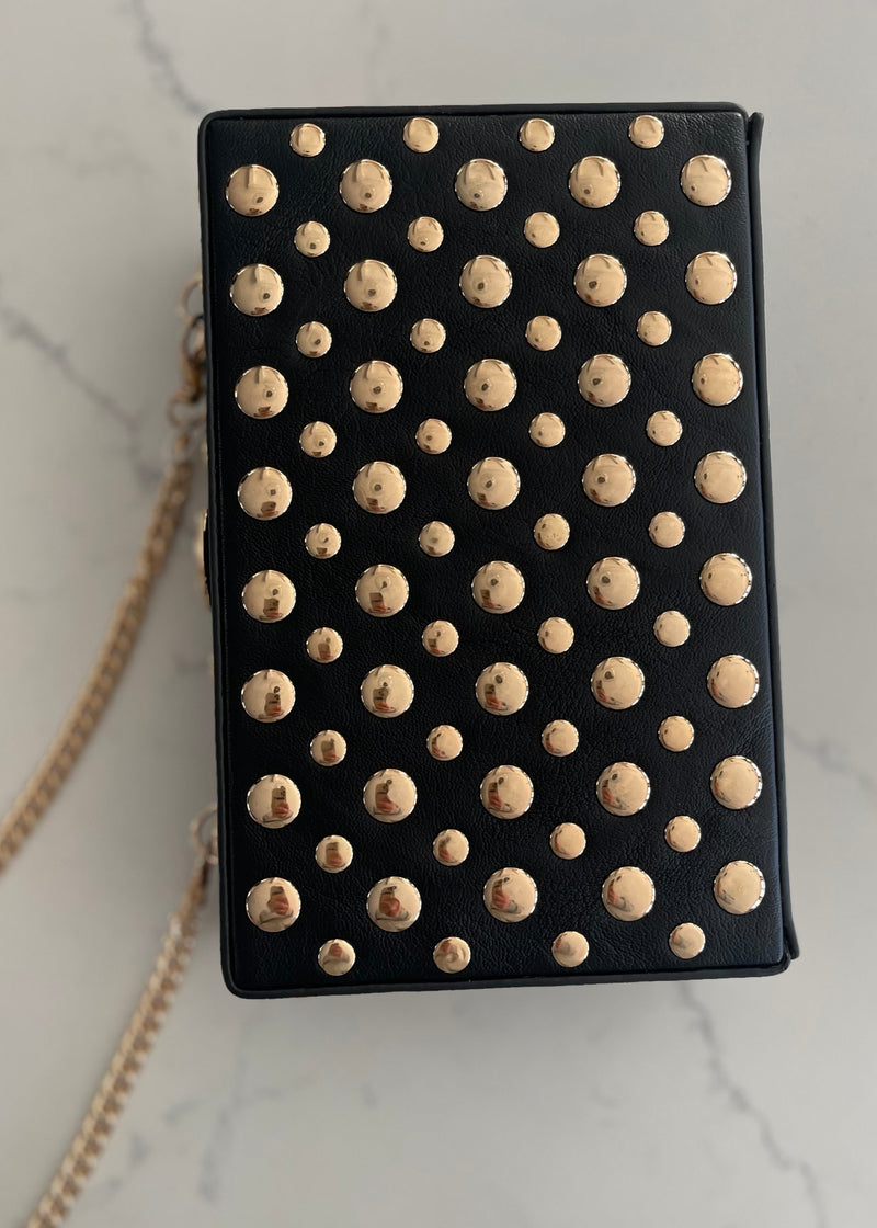 Black Studded Clutch