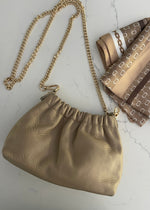 Mocha Italian Leather Pouch Clutch