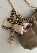 Mocha Italian Leather Pouch Clutch