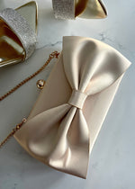 Champagne Paris Bow Clutch