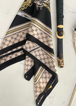 Black Chain Link Silky Scarf