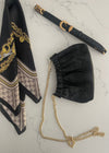 Black Italian Leather Pouch Clutch