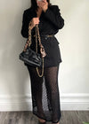 Black Italian Leather Pouch Clutch