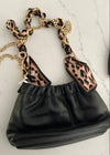 Black Italian Leather Pouch Clutch