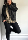 Mocha & Black Rugby Top